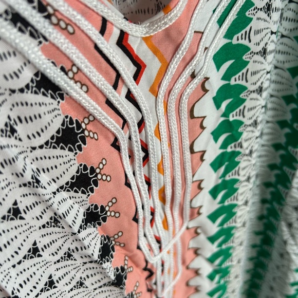 Colorful Striped Kaftan Dress One Size - Picture 10 of 14